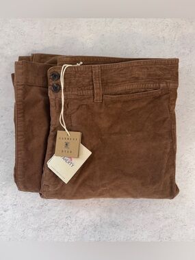 NWT Faherty Brown Corduroy Boot Cut Pants